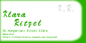 klara ritzel business card